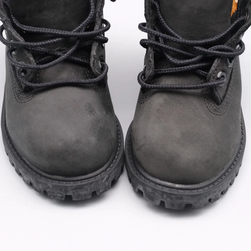 Timberland 6-Inch Boot Kids Toddler Size 7.5 Black‎ Waterproof Nubuck